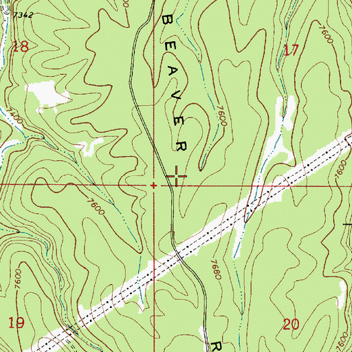 Topographic Map of Bear Beaver Ridge, AZ