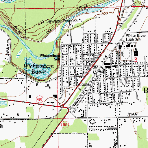 Topographic Map of Rainbow Connection Daycare Center, WA