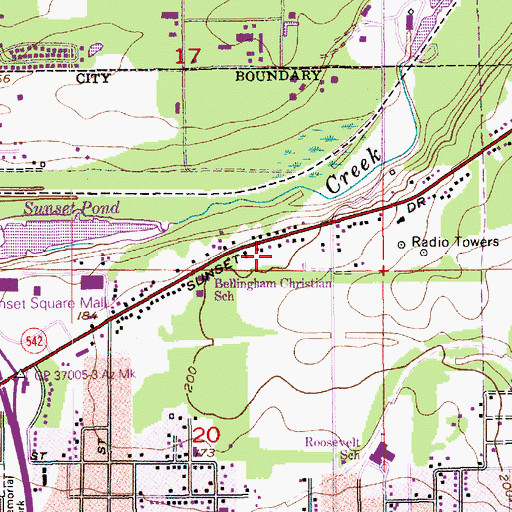 Topographic Map of Kids World Center 2000, WA