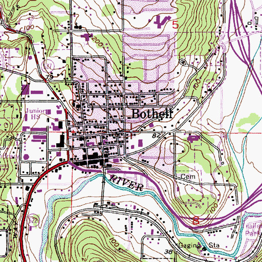 Topographic Map of Kids Corner Child Care Center, WA