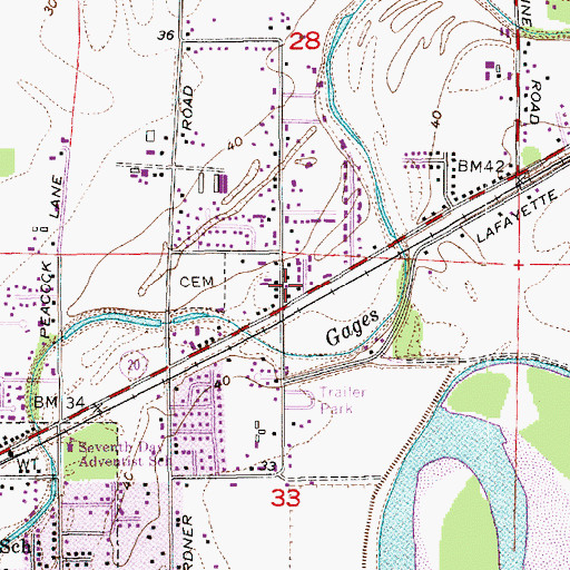 Topographic Map of A Kidz Playce Daycare Center, WA