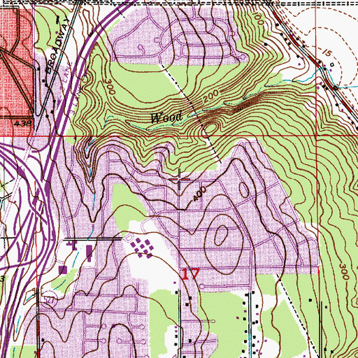 Topographic Map of Red Apple Daycare Center, WA