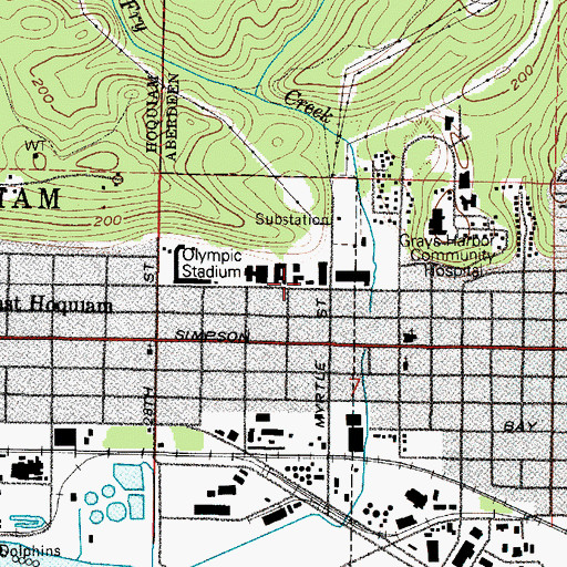Topographic Map of Wunderland Child Care Center, WA