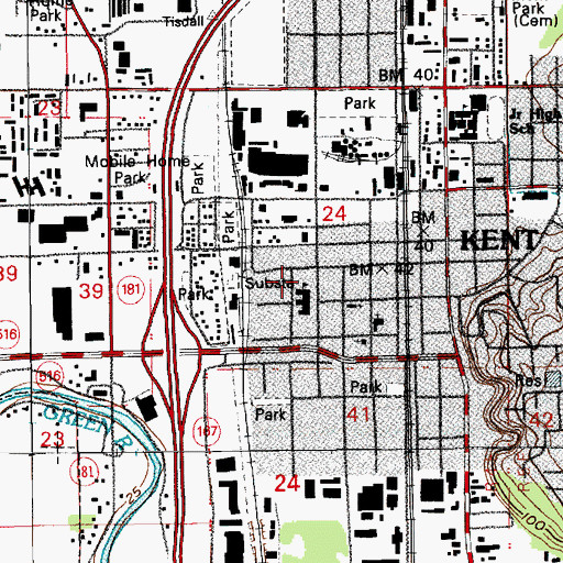 Topographic Map of Kent Child Development Center, WA