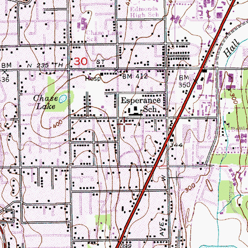 Topographic Map of Esperance International Christian Learning Center, WA