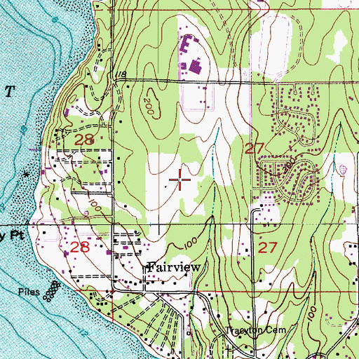 Topographic Map of East Side Alternative School, WA