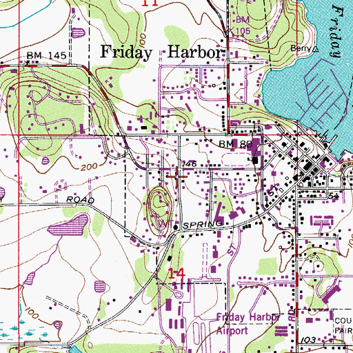 Topographic Map of Children's House Montessori School, WA