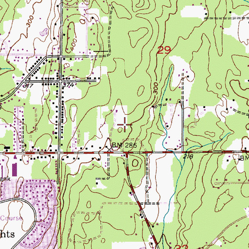 Topographic Map of Carousel Corner Preschool, WA