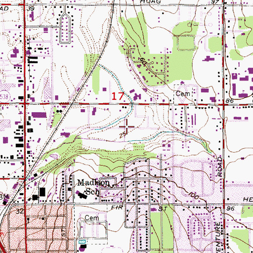Topographic Map of Joyful Noise Montessori School, WA