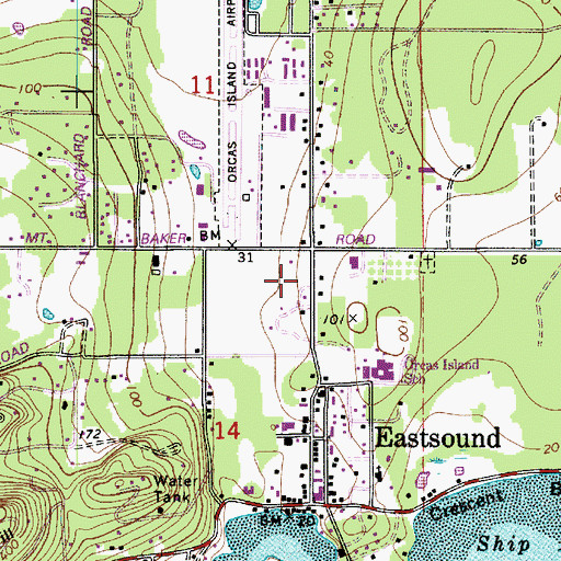 Topographic Map of Salmonberry School, WA