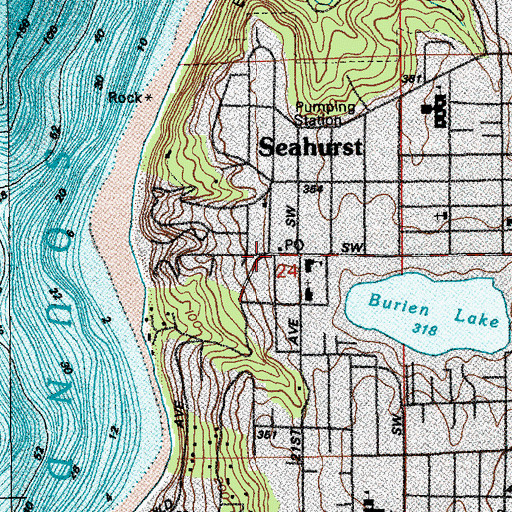 Topographic Map of Creative Minds Academy, WA