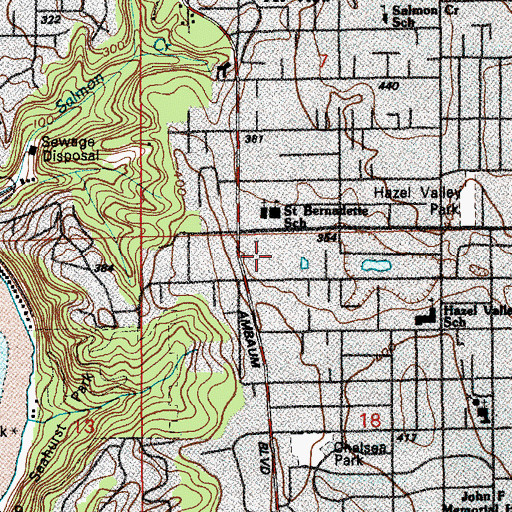 Topographic Map of Curiosity Corner School, WA