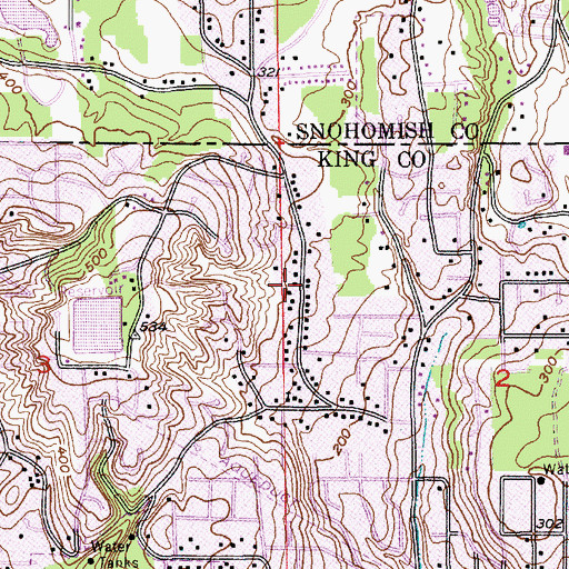 Topographic Map of Childrens School and Montessori, WA