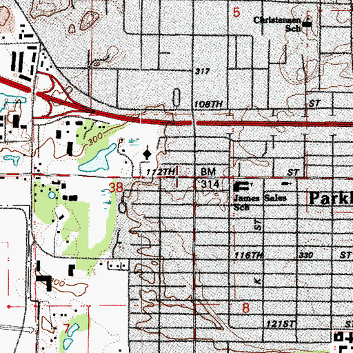 Topographic Map of Mount Zion Charisma Preschool, WA