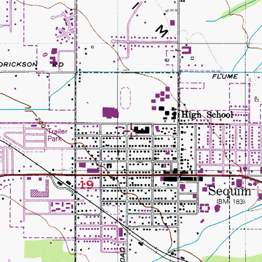 Topographic Map of Sequim Community Head Start School, WA