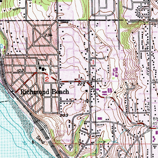 Topographic Map of Horizon School, WA