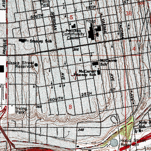 Topographic Map of Christian Brotherhood Academy, WA