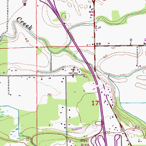 Topographic Map of Arlington Christian School, WA