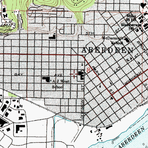 Topographic Map of Hopkins Preschool, WA