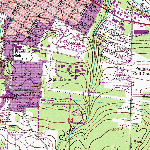 Topographic Map of Peninsula College Eucation Transition Centers, WA