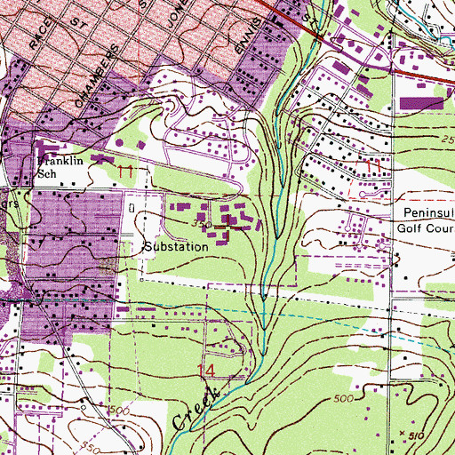 Topographic Map of Peninsula College Maier Hall, WA