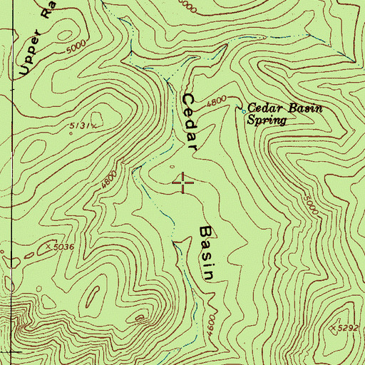 Topographic Map of Cedar Basin, AZ