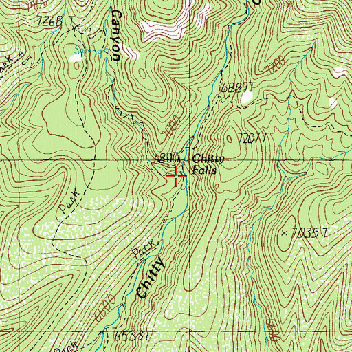 Topographic Map of Bear Canyon, AZ