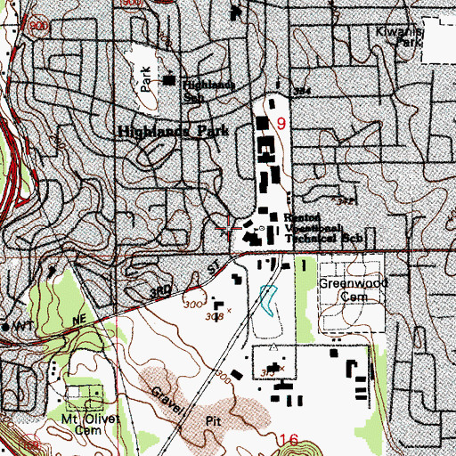 Topographic Map of Renton Technical College Basic Studies Center, WA