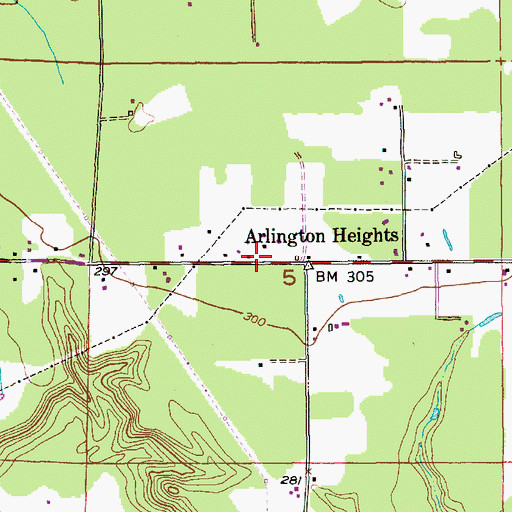 Topographic Map of Snohomish County Fire District 21 Station 49 Arlington Rural Fire and Rescue, WA