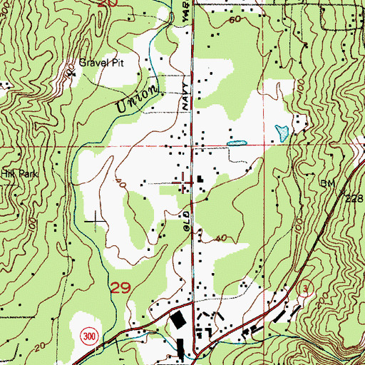 Topographic Map of North Mason Regional Fire Authority Station 21, WA