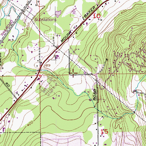 Topographic Map of Whatcom County Fire District 4 Station 12, WA