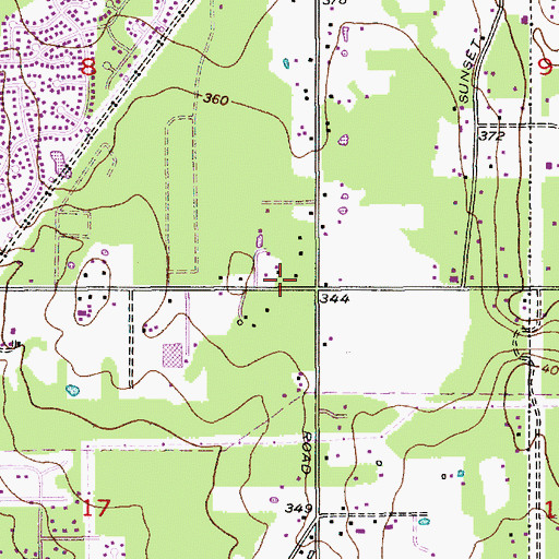 Topographic Map of Snohomish County Fire District 7 Station 72 Fernwood, WA