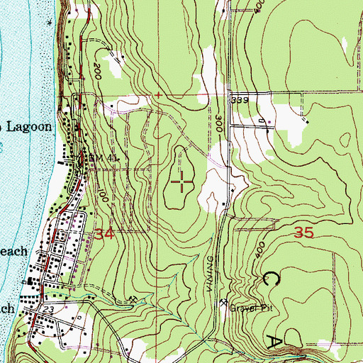 Topographic Map of Island County Fire District 1 Camano Island Fire and Rescue Station 4 Vista Madrona, WA