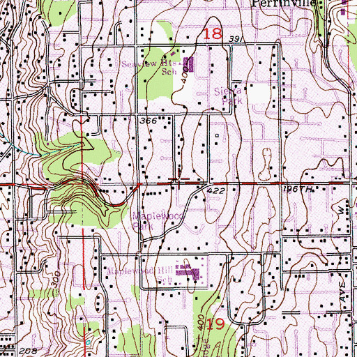 Topographic Map of City of Edmonds Fire Department Station 16, WA