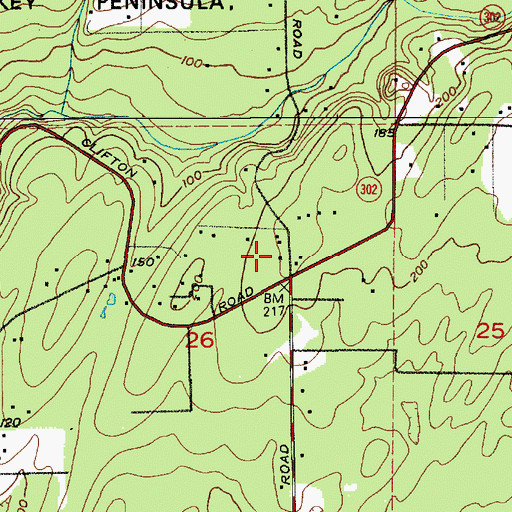 Topographic Map of Pierce County Fire Protection District 16 Key Peninsula Fire Department Station 5, WA