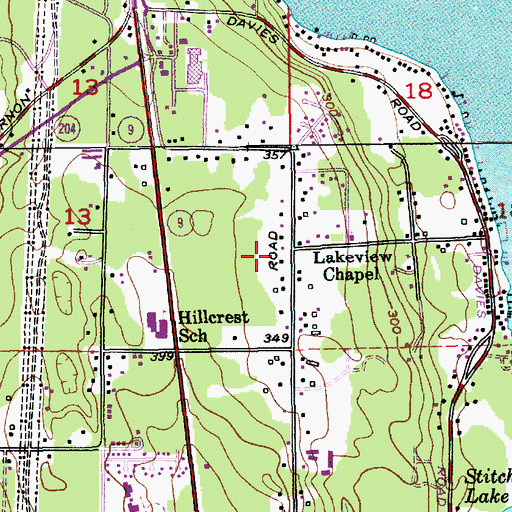 Topographic Map of Lake Stevens Fire Department Station 82, WA