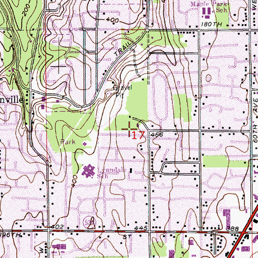 Topographic Map of City of Lynnwood Fire Department Station 14 Blue Ridge, WA