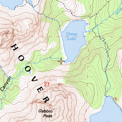 Topographic Map of Glines Canyon, CA