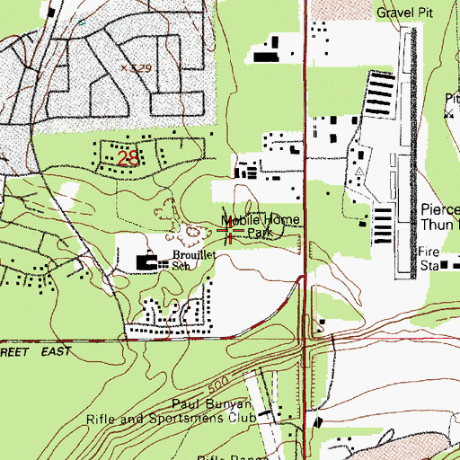 Topographic Map of Country Aire Manor Mobile Home Park, WA