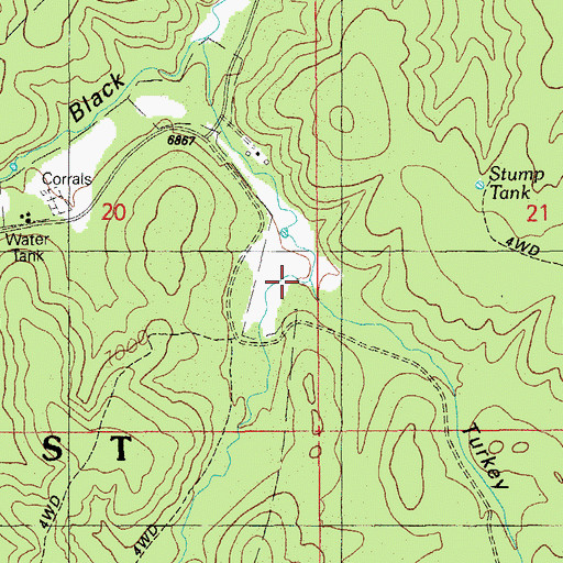 Topographic Map of Bear Canyon, AZ