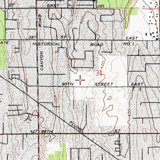 Topographic Map of Harvest Gate Mobile Home Park, WA