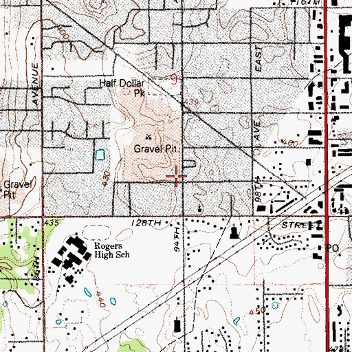 Topographic Map of Shady Haven Mobile Home Park, WA