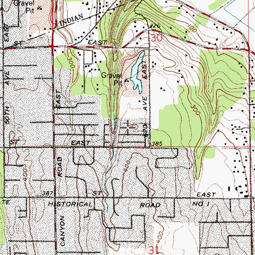 Topographic Map of View Crest Mobile Home Park, WA