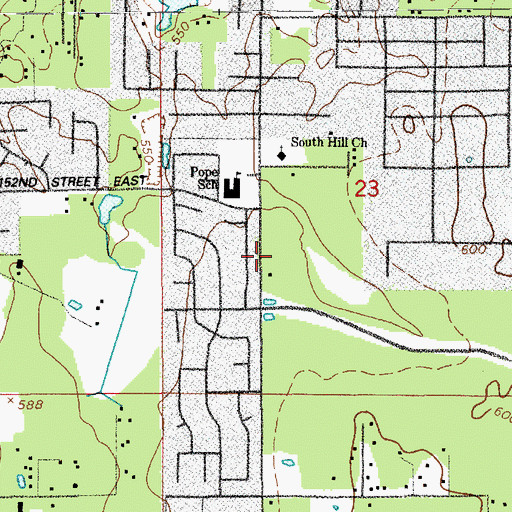 Topographic Map of Viking Mobile Home Court, WA