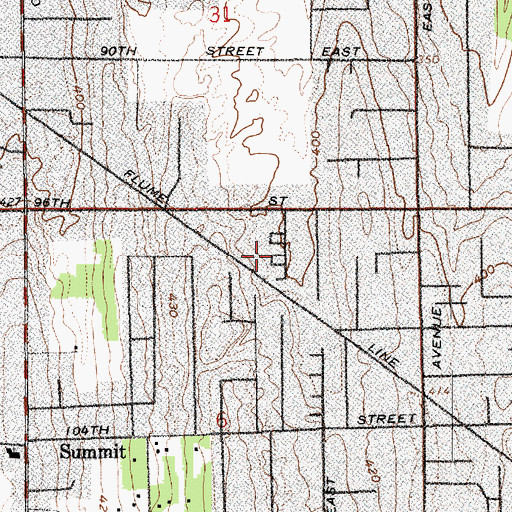 Topographic Map of Whispering Firs Mobile Home Park, WA