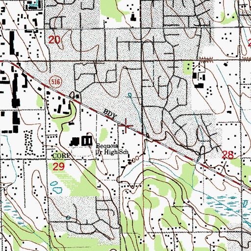 Topographic Map of Teachers Childcare Center, WA