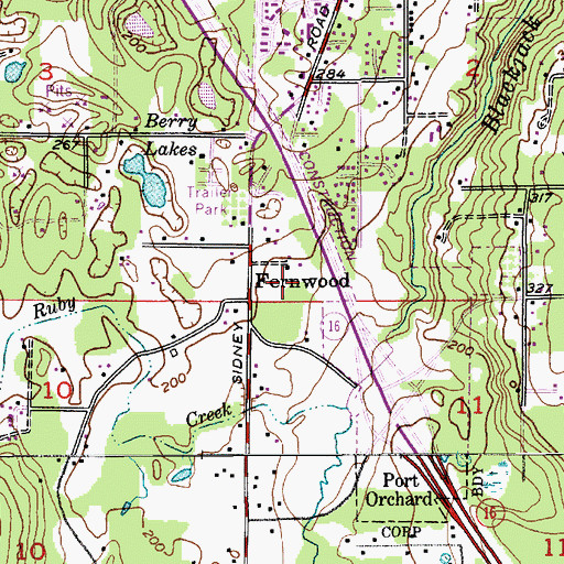 Topographic Map of All Bout Children Daycare Center, WA