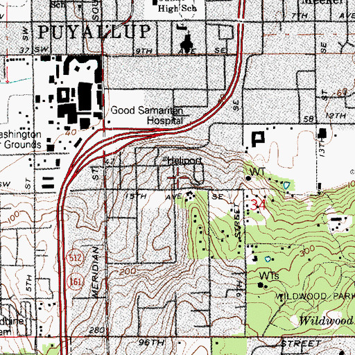 Topographic Map of Good Samaritan Child Care Center I, WA