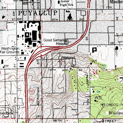 Topographic Map of Good Samaritan Child Care Center II, WA