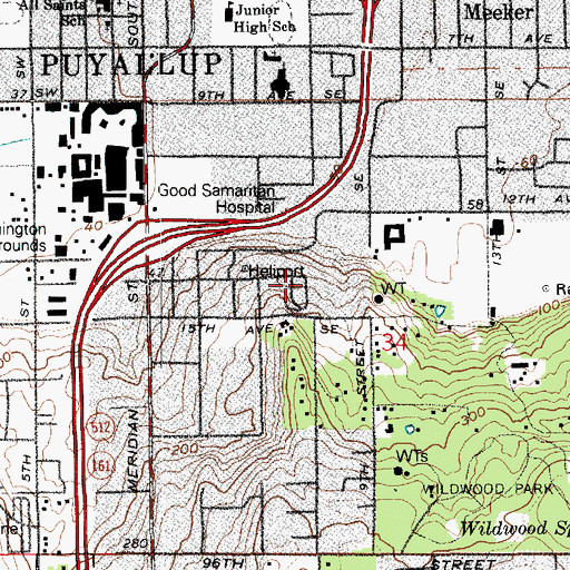 Topographic Map of Good Samaritan Child Care Center III, WA